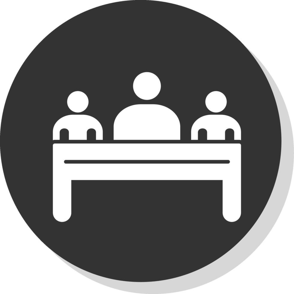 Business People Glyph Grey Circle Icon vector