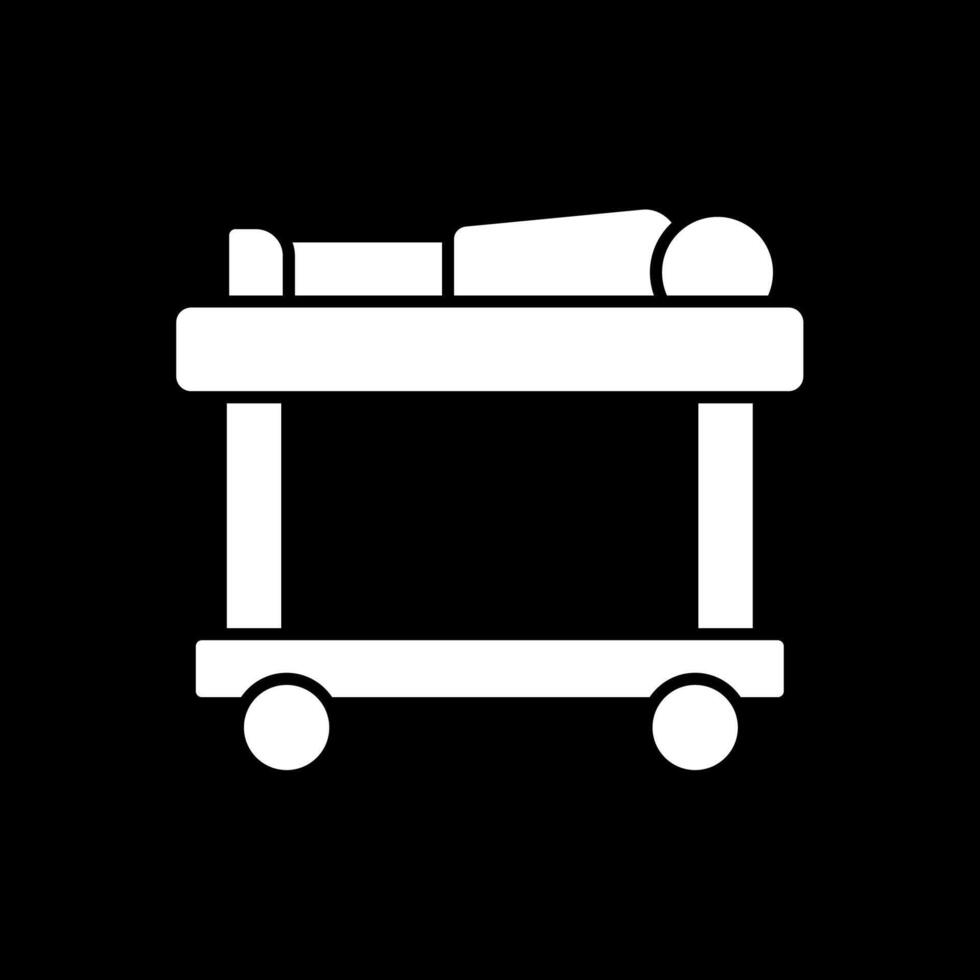 Dead body Glyph Inverted Icon vector