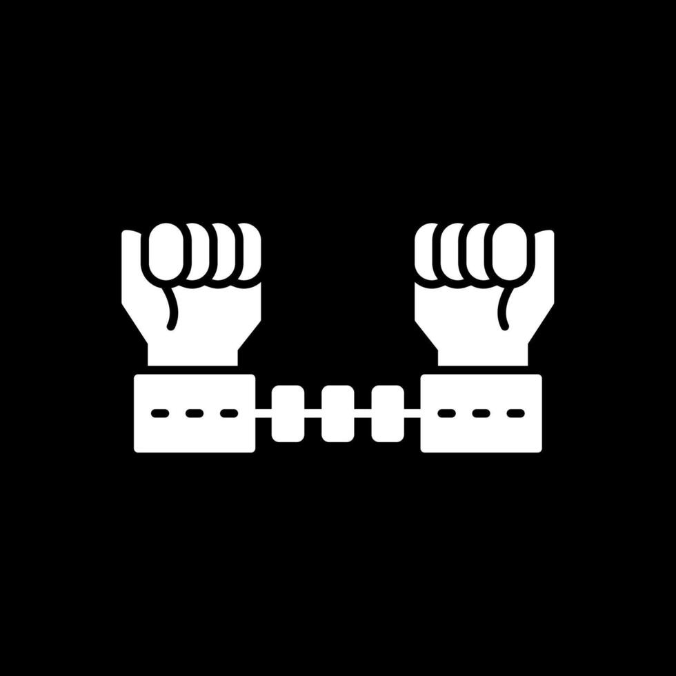 Arrested Criminal Glyph Inverted Icon vector