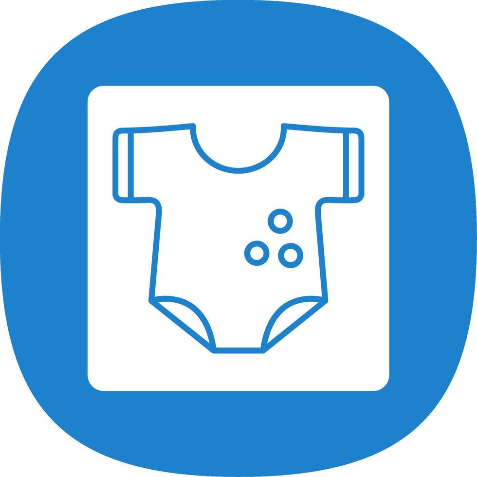 Baby Clothes Glyph Curve Icon vector