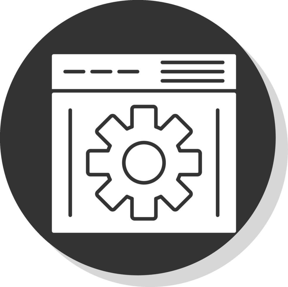 Browsing Glyph Grey Circle Icon vector