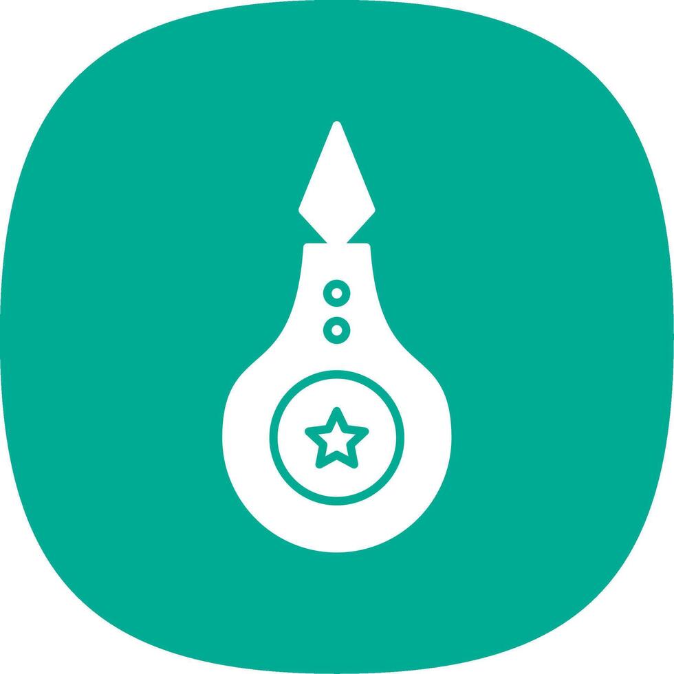 Threader Glyph Curve Icon vector