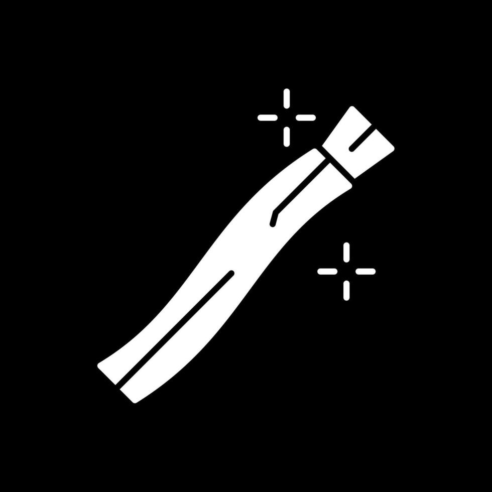 Miswak Glyph Inverted Icon vector