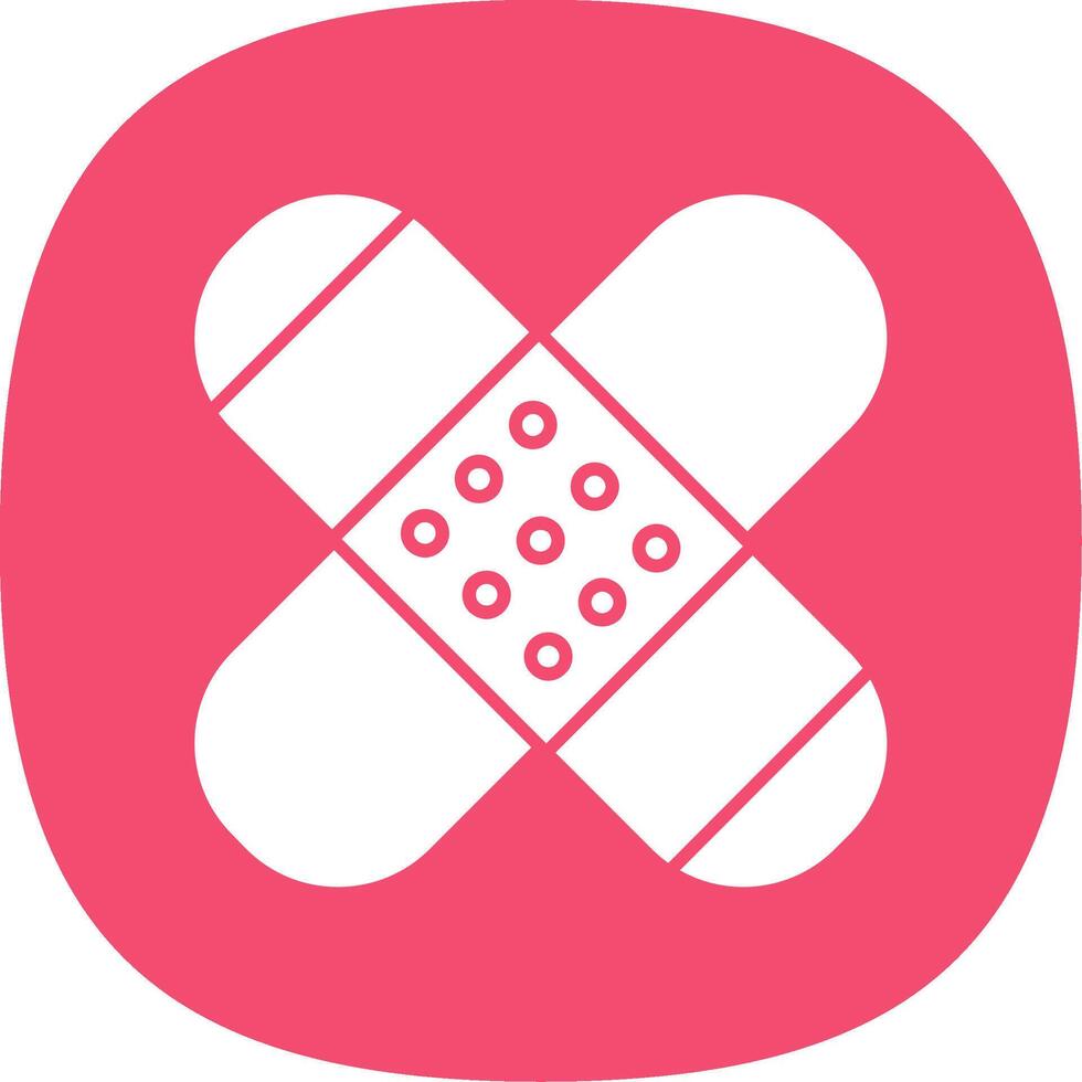 Patch Glyph Curve Icon vector