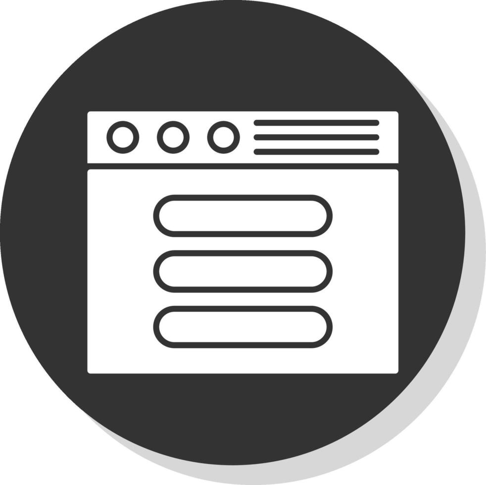 Process Glyph Grey Circle Icon vector