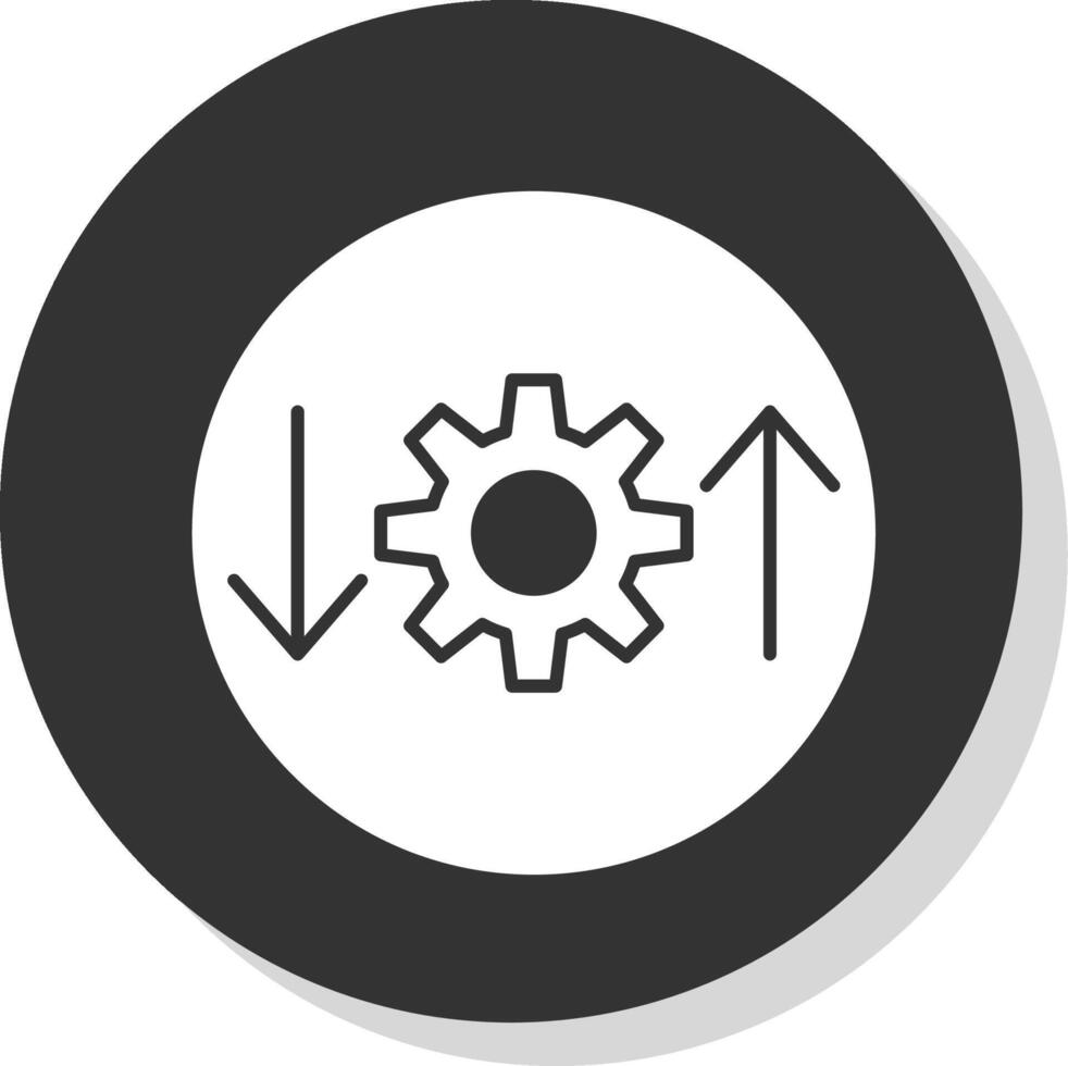 Process Glyph Grey Circle Icon vector