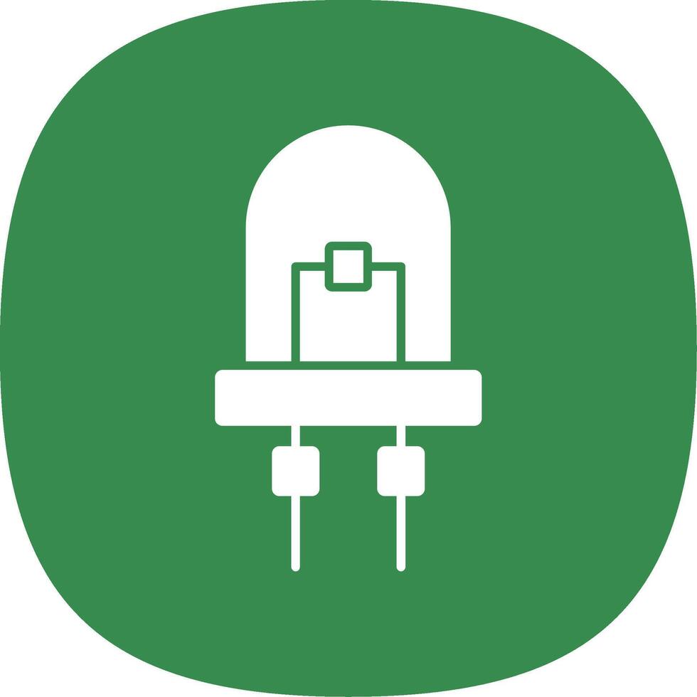 Diode Glyph Curve Icon vector