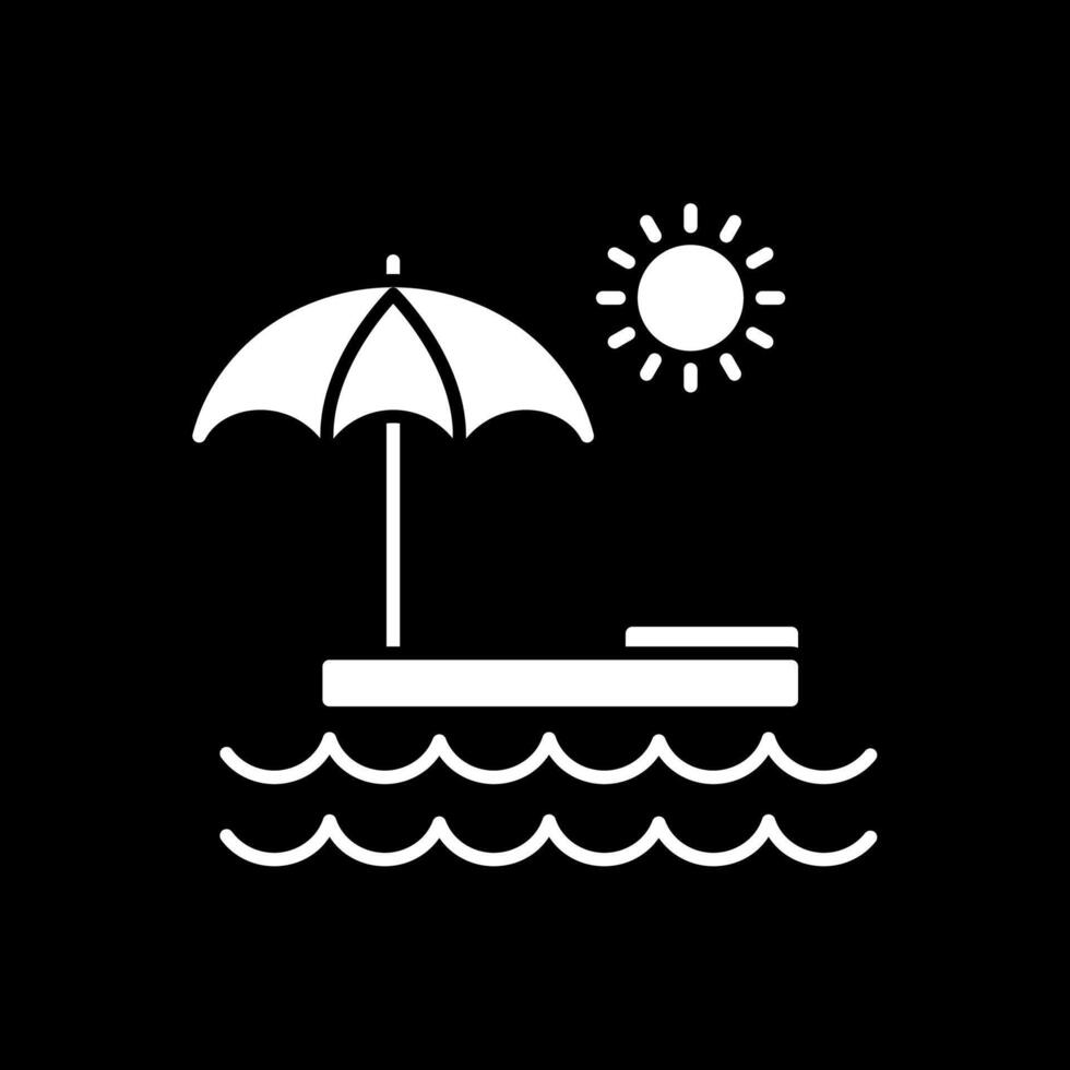 Summer Glyph Inverted Icon vector