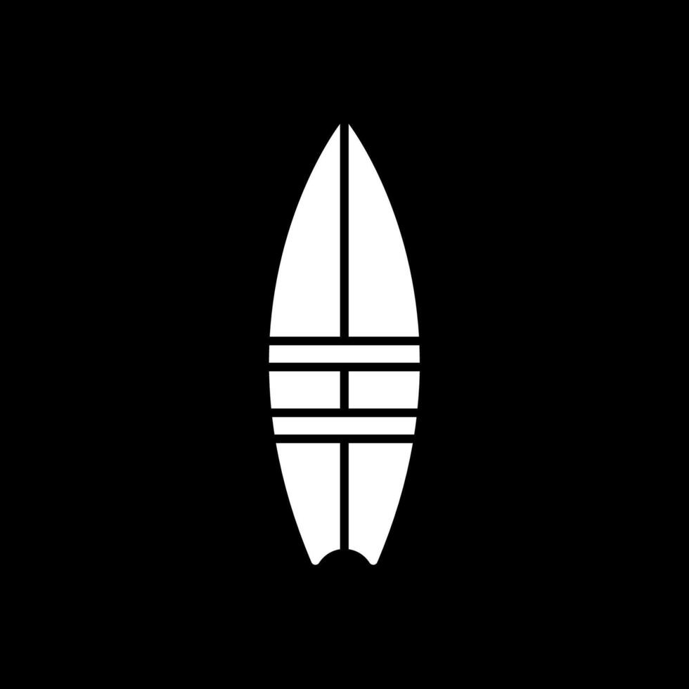 Surfboard Glyph Inverted Icon vector