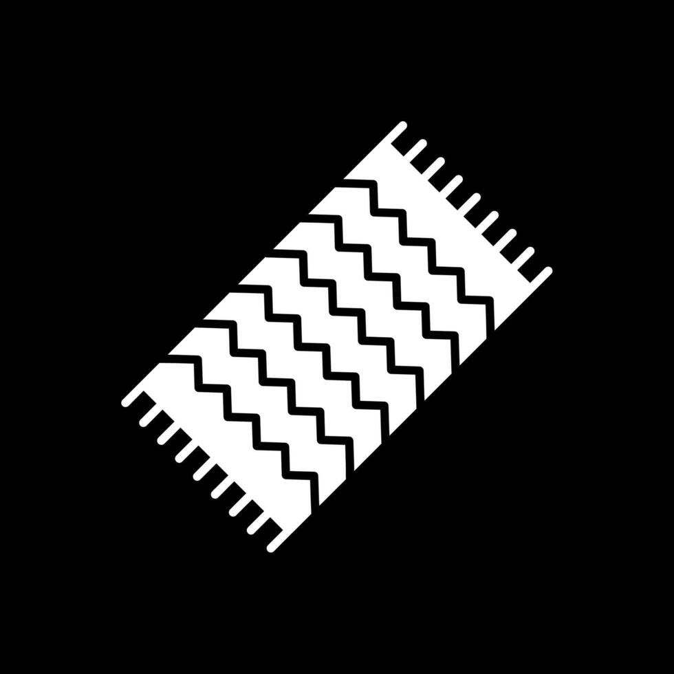 Beach Towel Glyph Inverted Icon vector