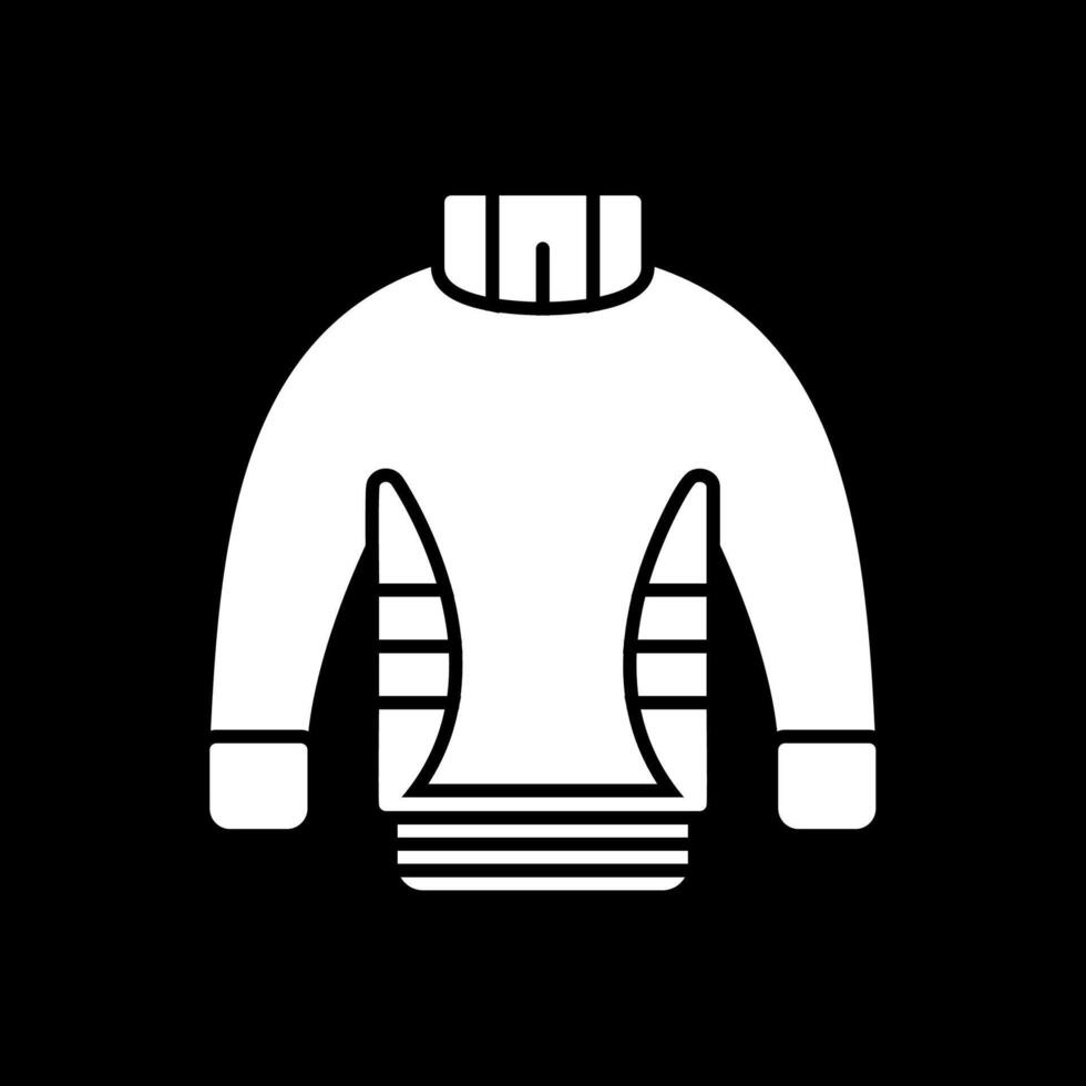 Sweater Glyph Inverted Icon vector