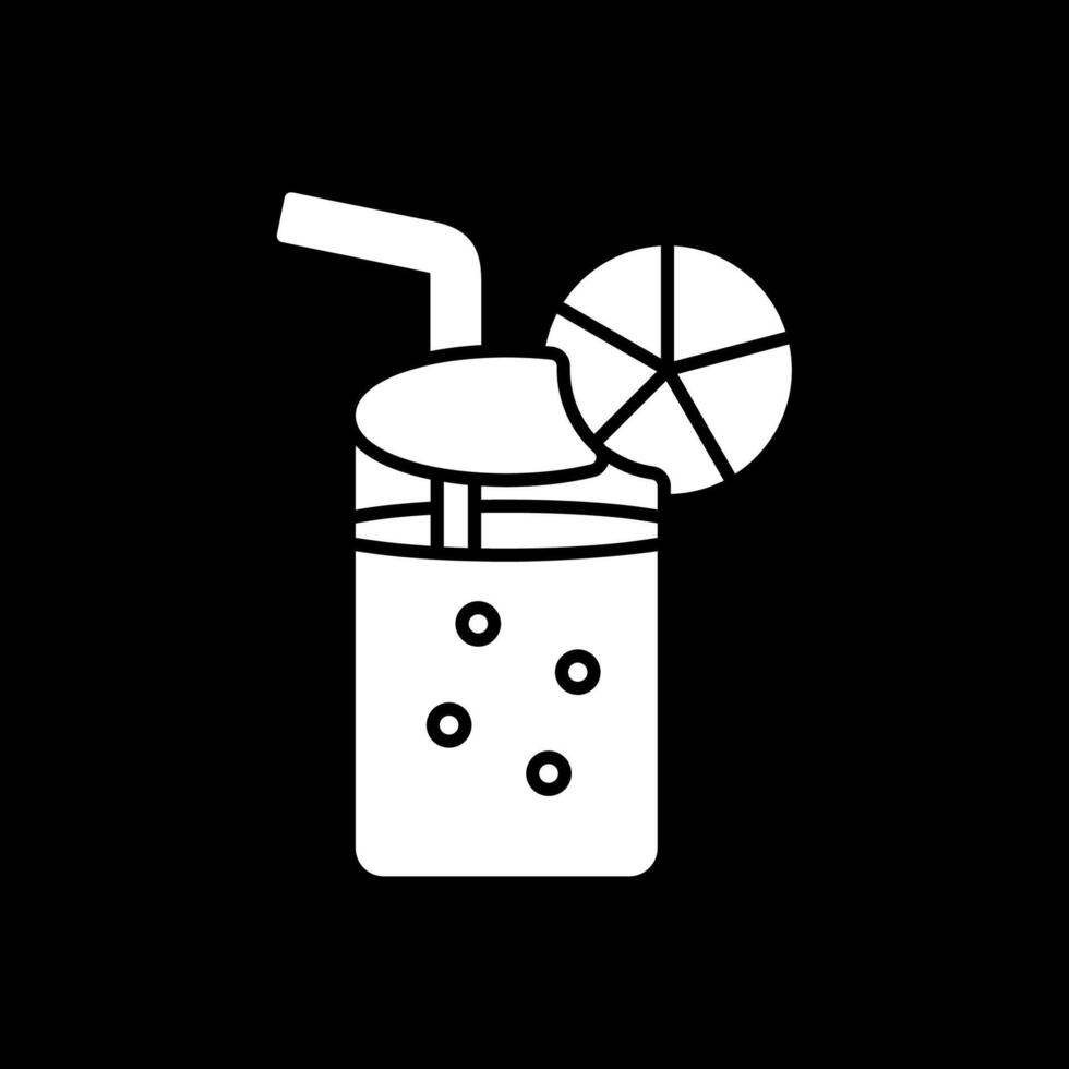 Lemonade Glyph Inverted Icon vector