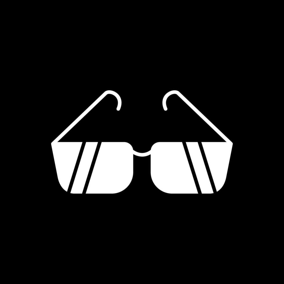 Sunglasses Glyph Inverted Icon vector