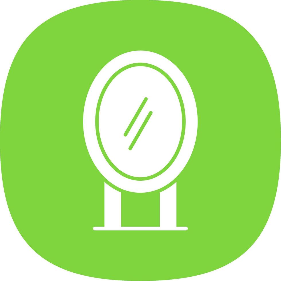 Mirror Glyph Curve Icon vector