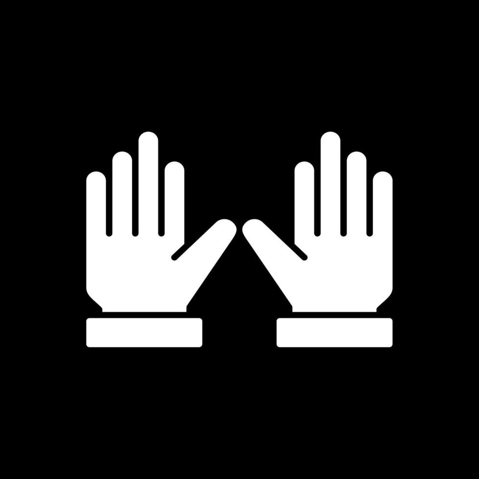 Gloves Glyph Inverted Icon vector