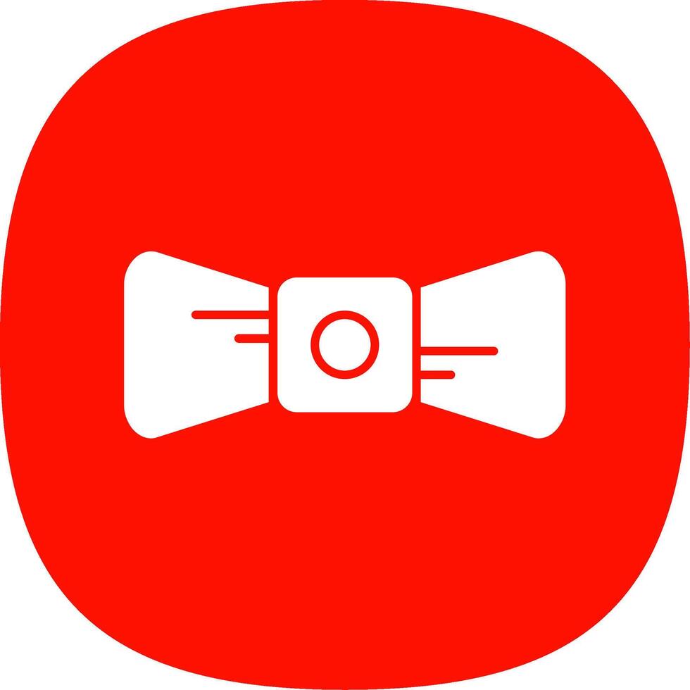 Bow Tie Glyph Curve Icon vector