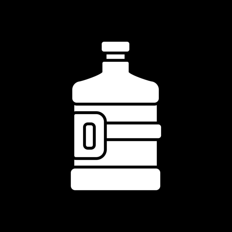 Water Flask Glyph Inverted Icon vector