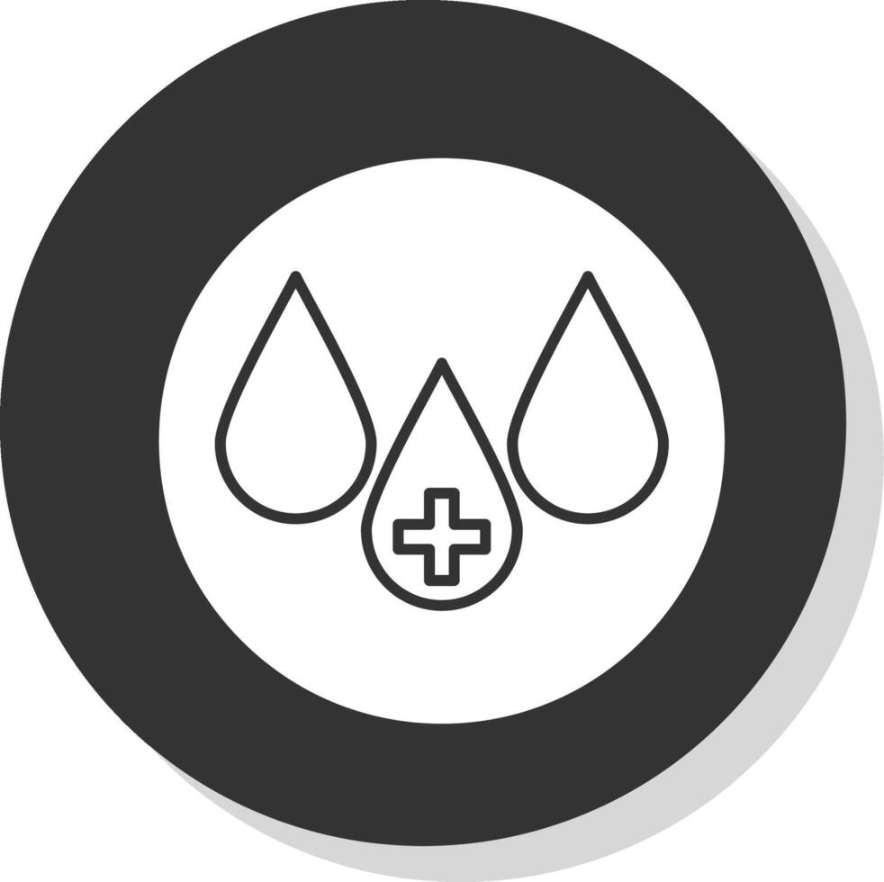 Blood Glyph Grey Circle Icon vector