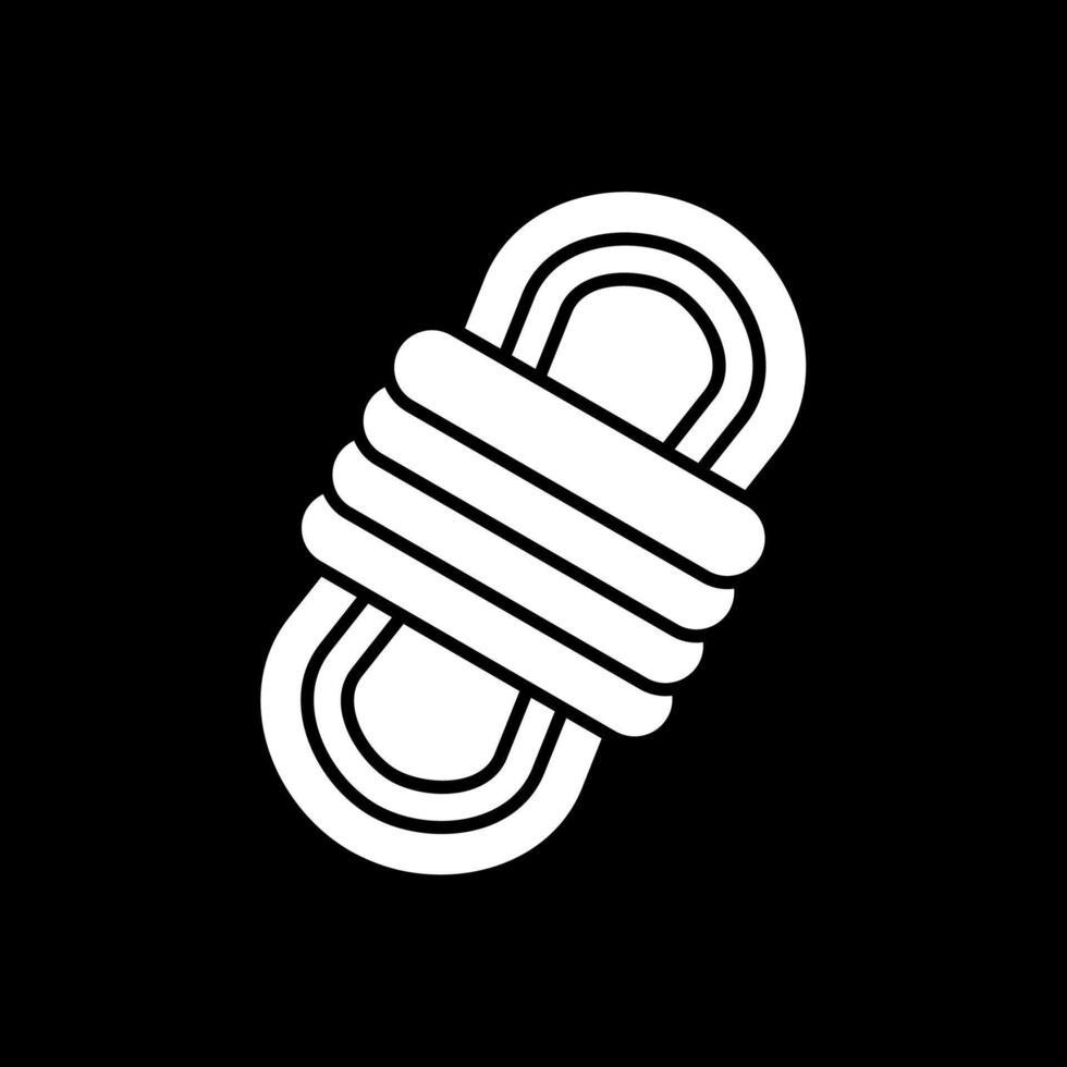 Rope Glyph Inverted Icon vector