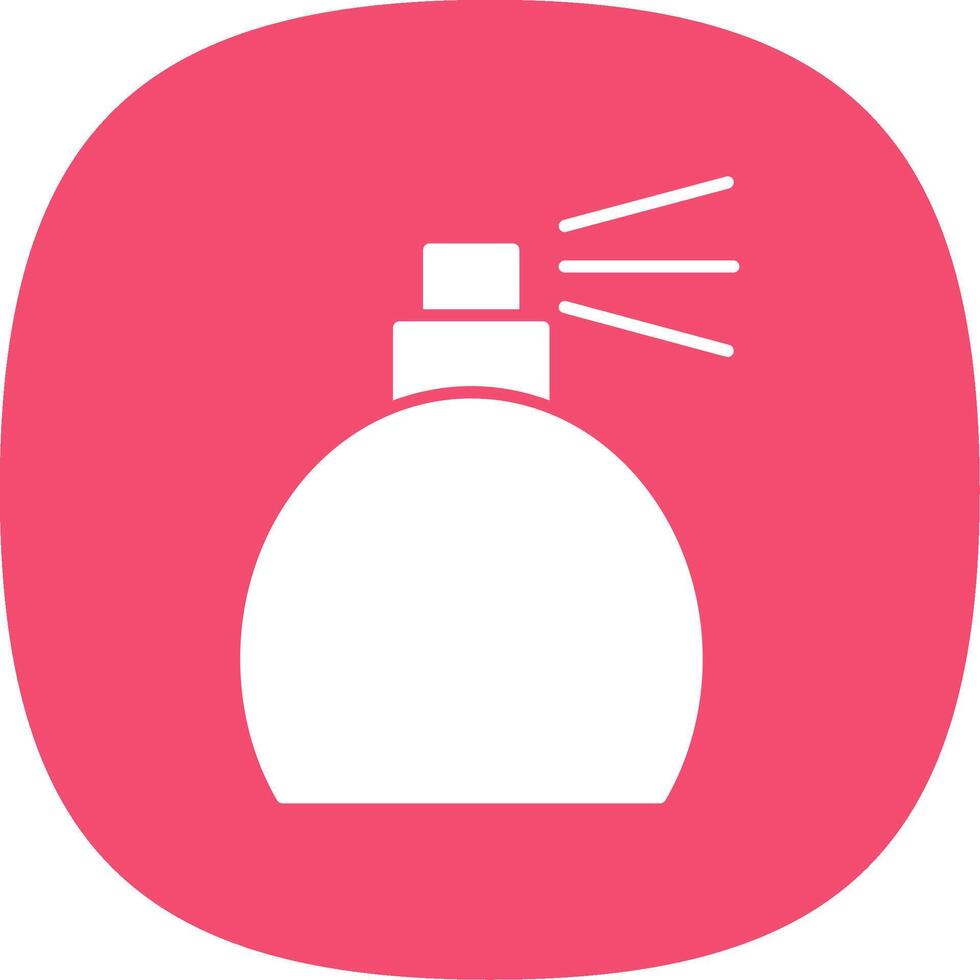 perfume botella glifo curva icono vector