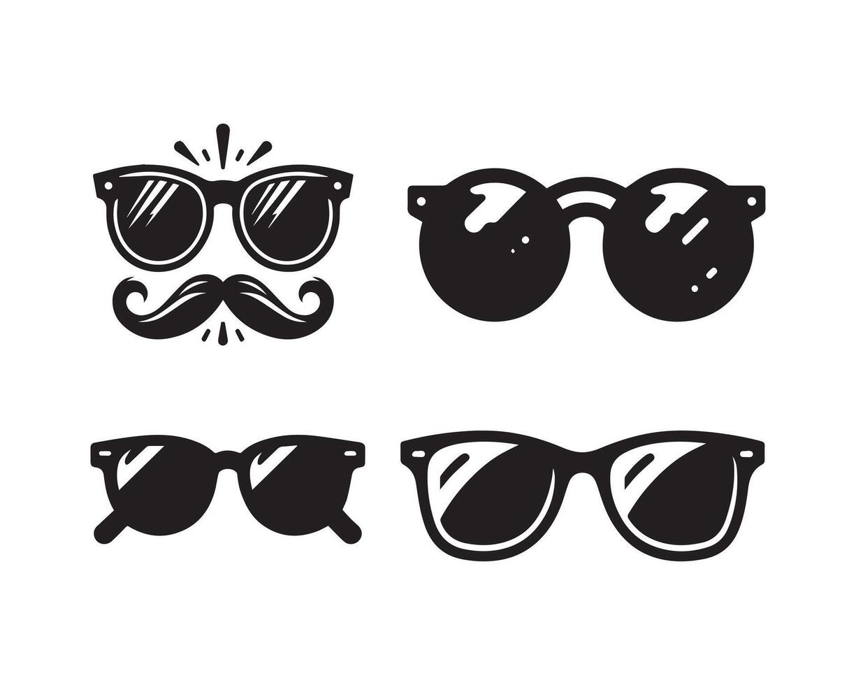 gafas de sol silueta icono gráfico logo diseño vector