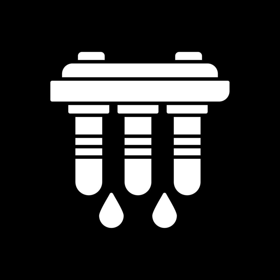 Water Filter Glyph Inverted Icon vector