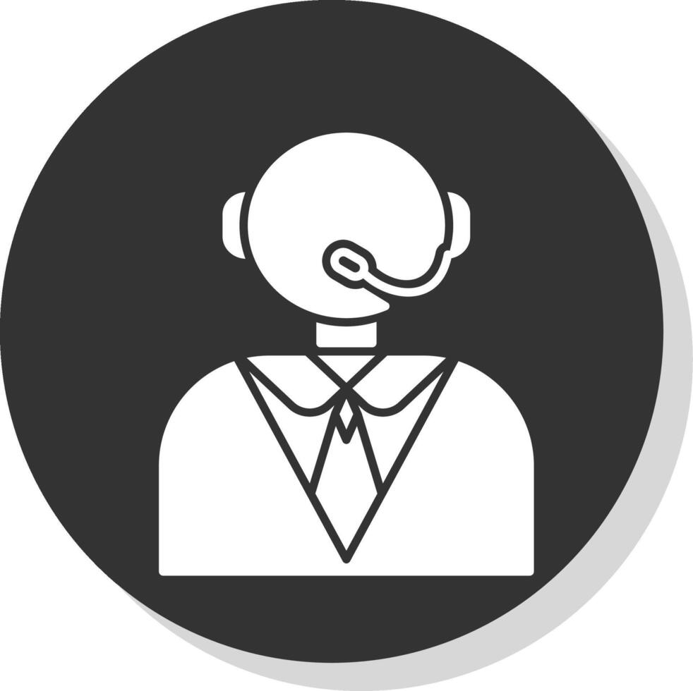 Administrator Glyph Grey Circle Icon vector