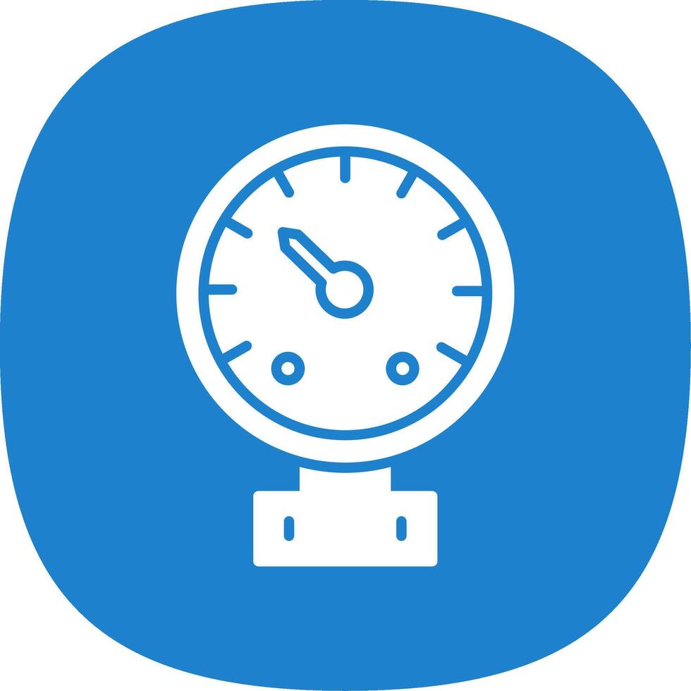 Gauge Glyph Curve Icon vector