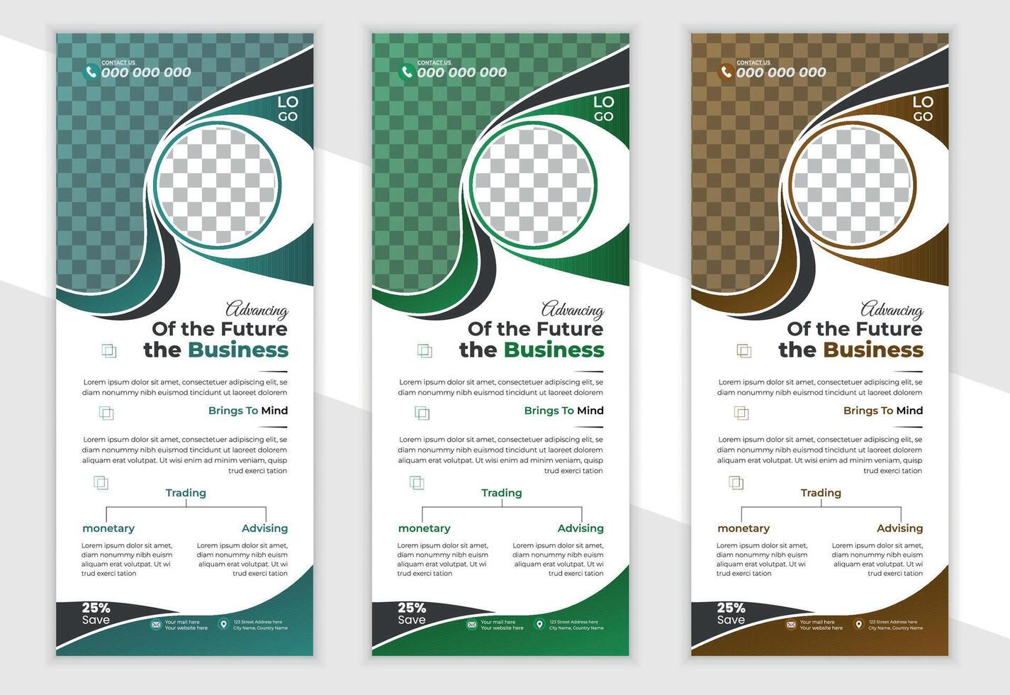 Corporate Roll up banner design template vector