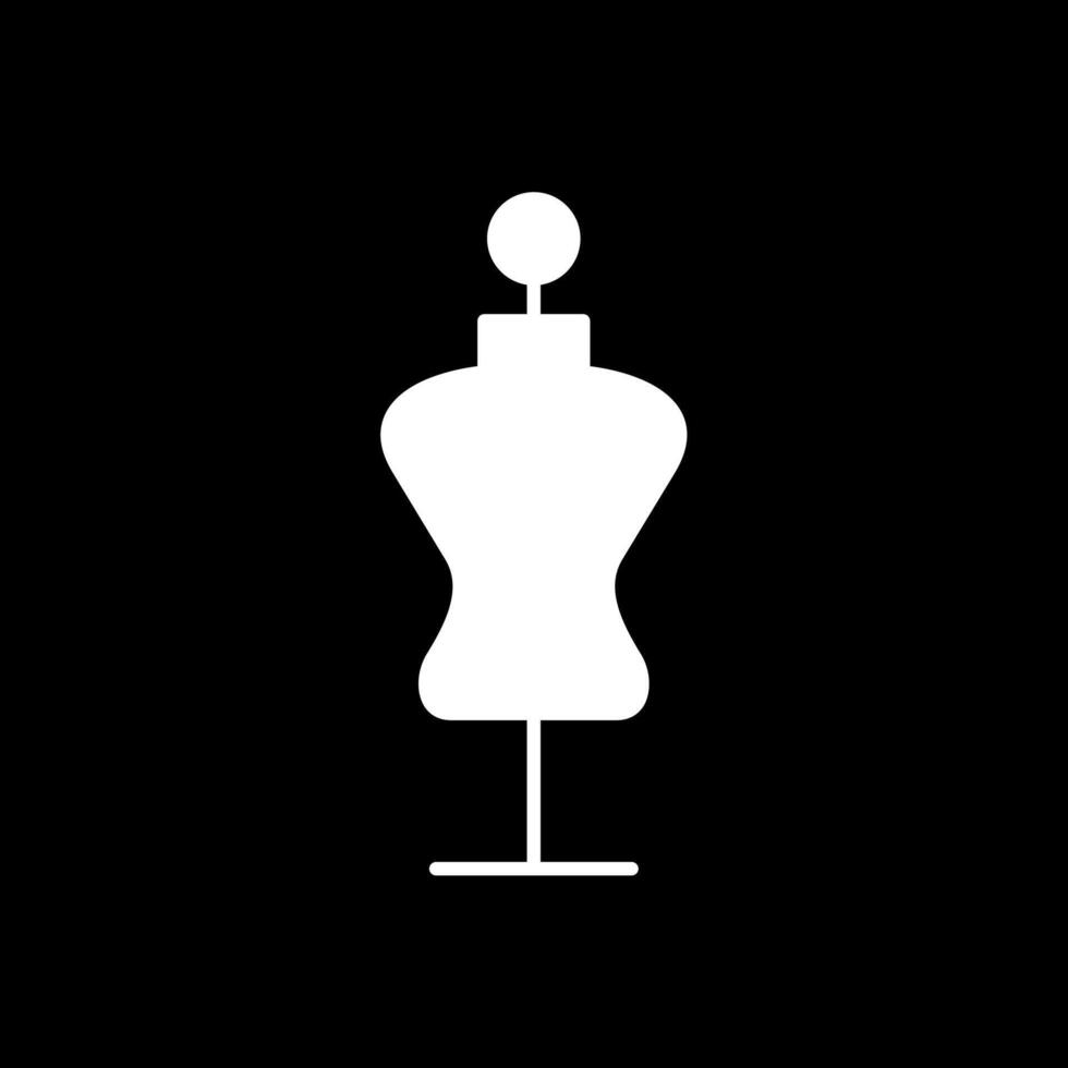 Mannequin Glyph Inverted Icon vector
