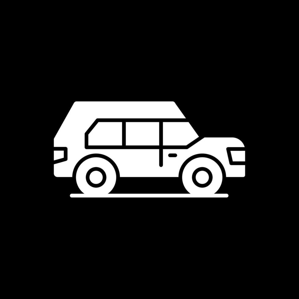 Wagon Glyph Inverted Icon vector