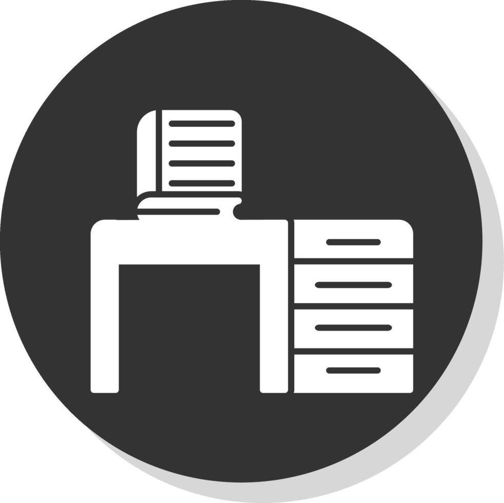 Table Glyph Grey Circle Icon vector