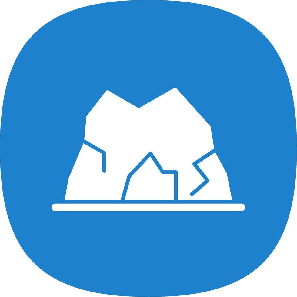 Cave Glyph Curve Icon vector