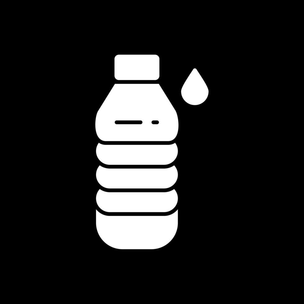 Water Bottle Glyph Inverted Icon vector