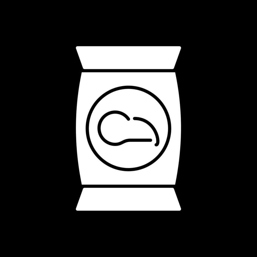 Crisps Glyph Inverted Icon vector