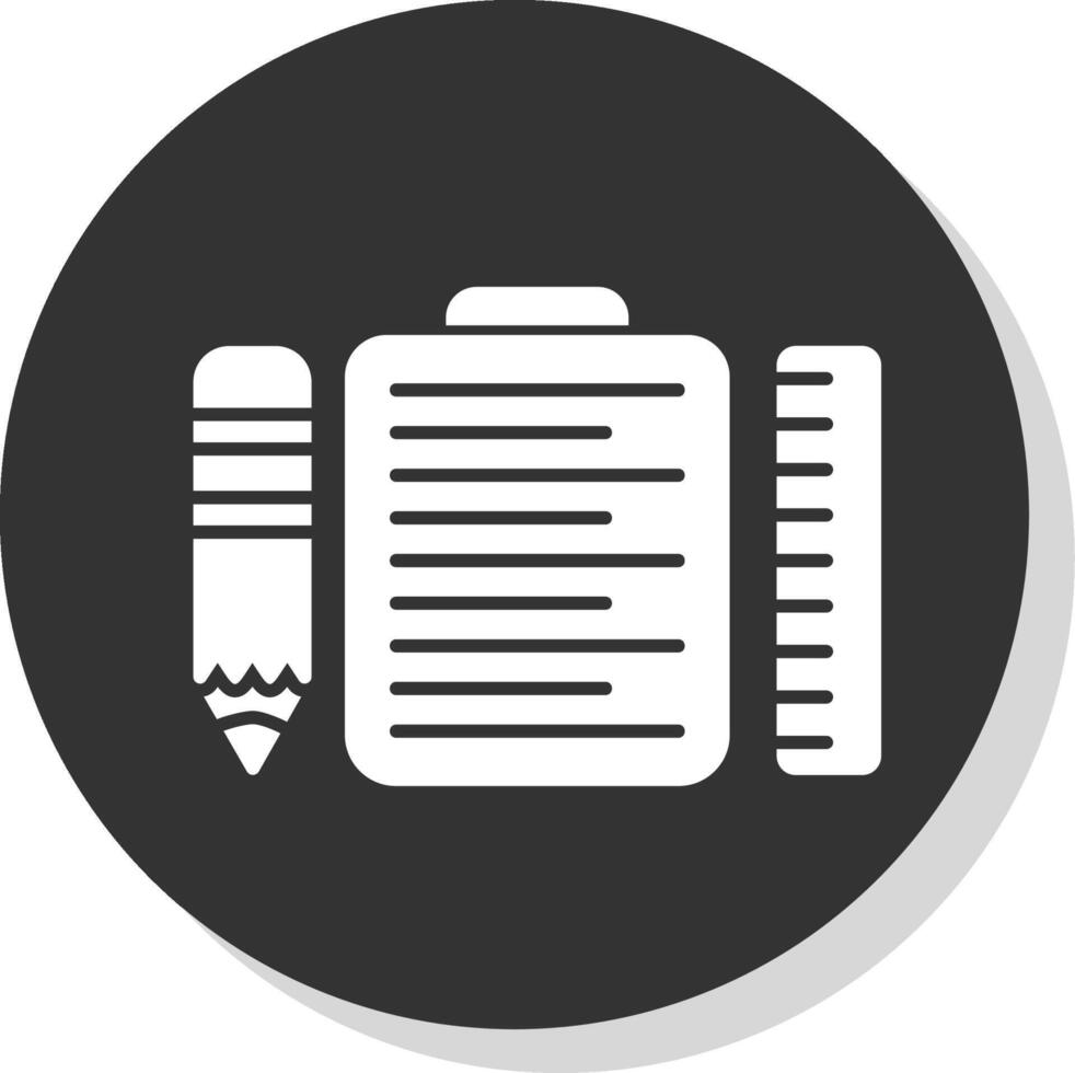 Clipboard Glyph Grey Circle Icon vector