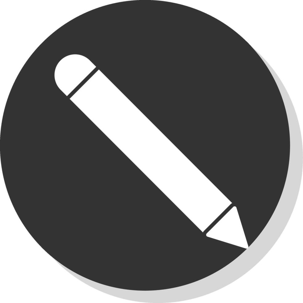 Pencil Glyph Grey Circle Icon vector