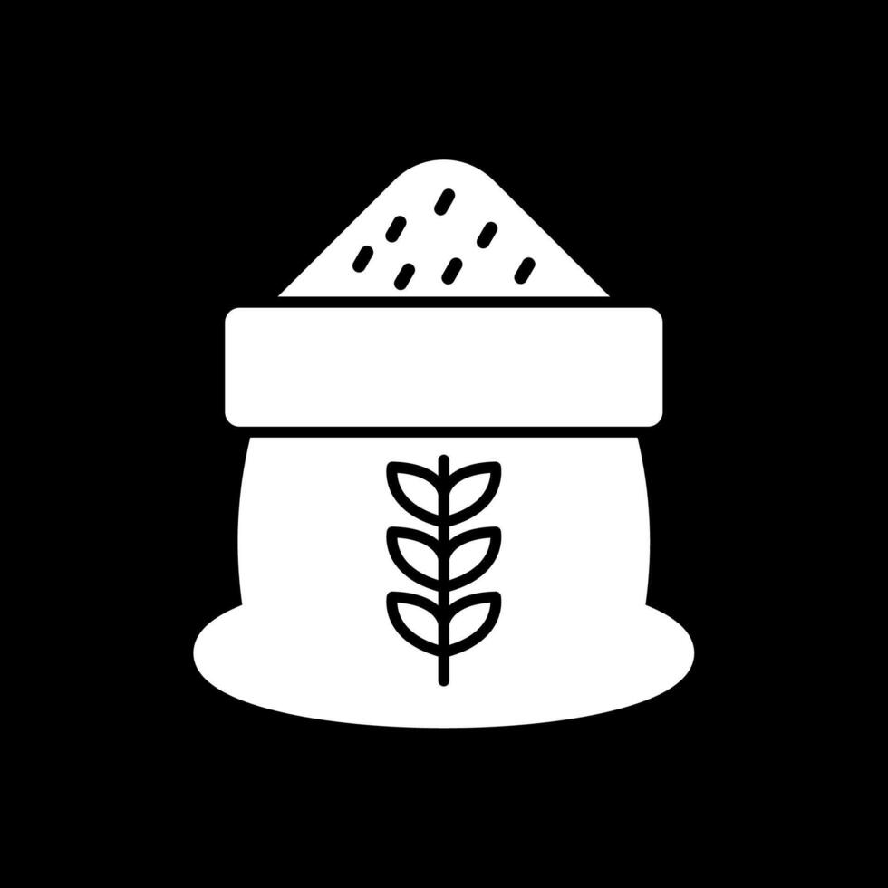 Grain Glyph Inverted Icon vector
