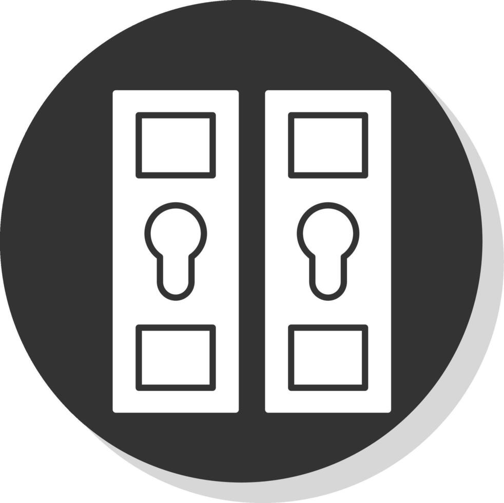 Locker Glyph Grey Circle Icon vector