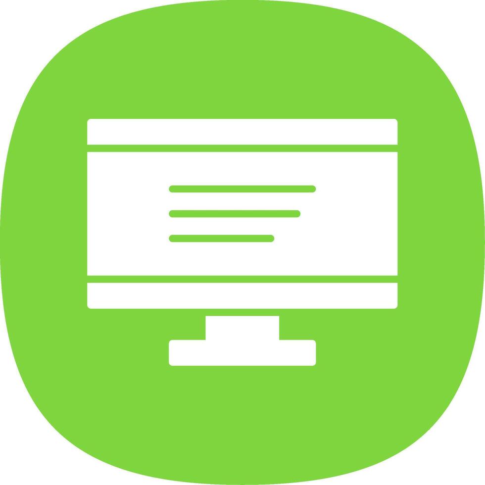 Lcd Glyph Curve Icon vector