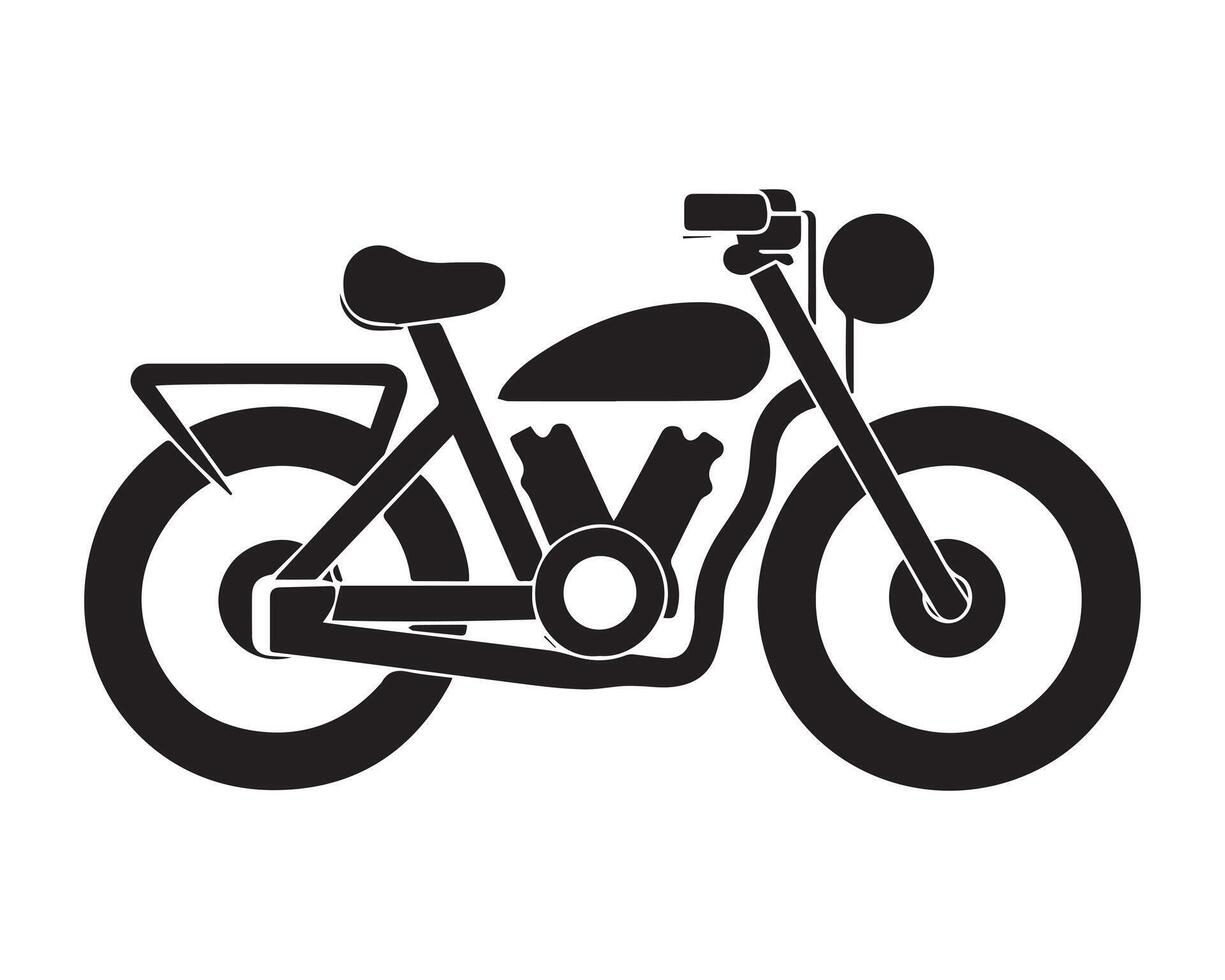 bicicleta silueta icono gráfico logo diseño vector