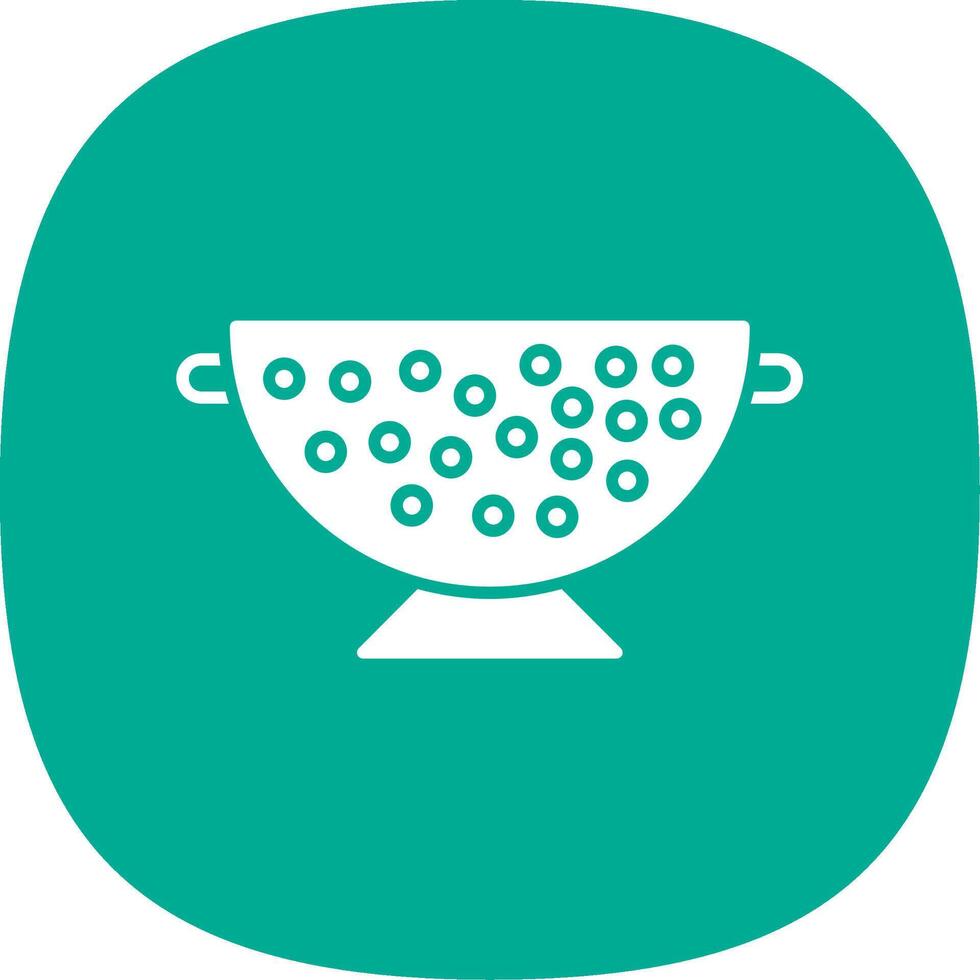 Sieve Glyph Curve Icon vector