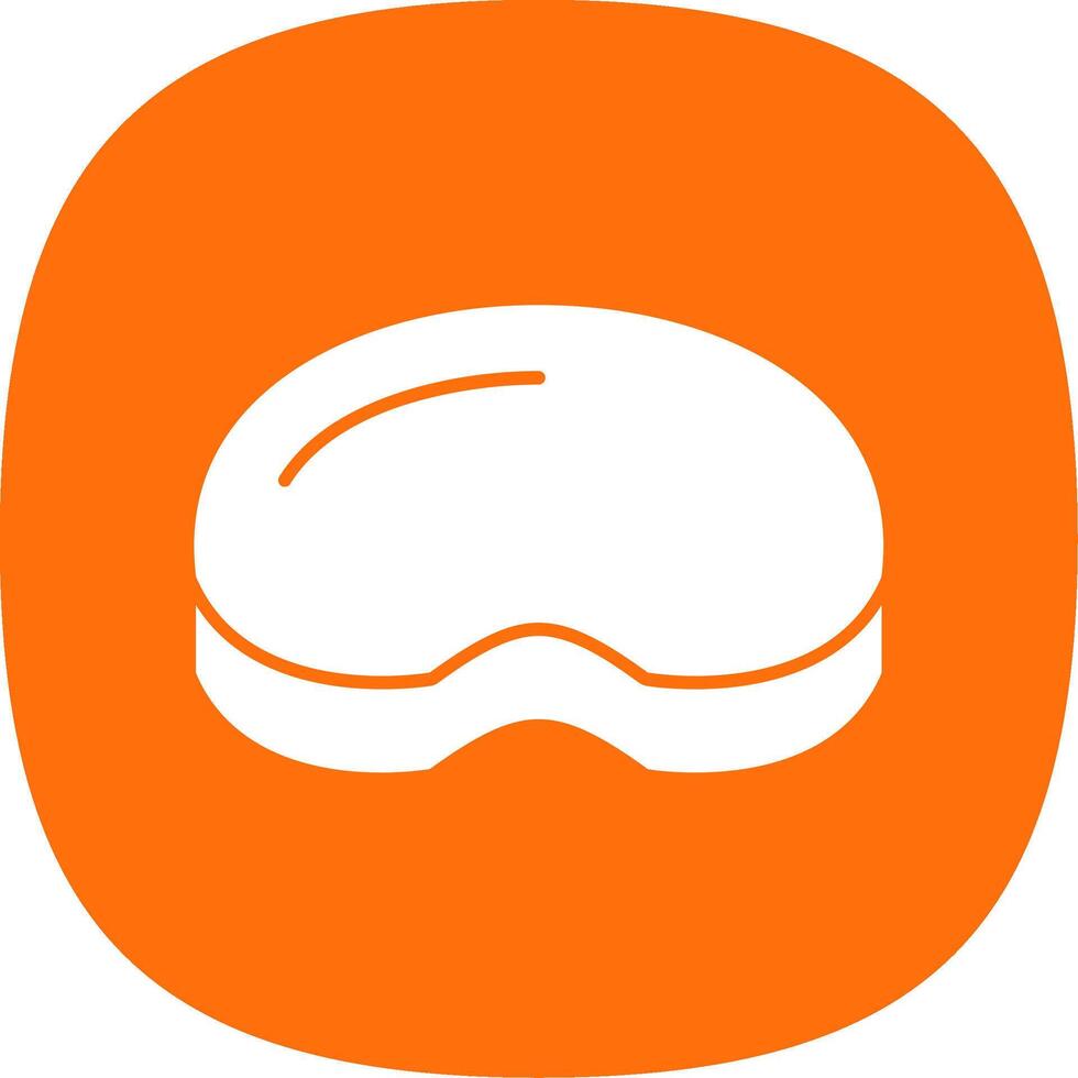 Steak Glyph Curve Icon vector