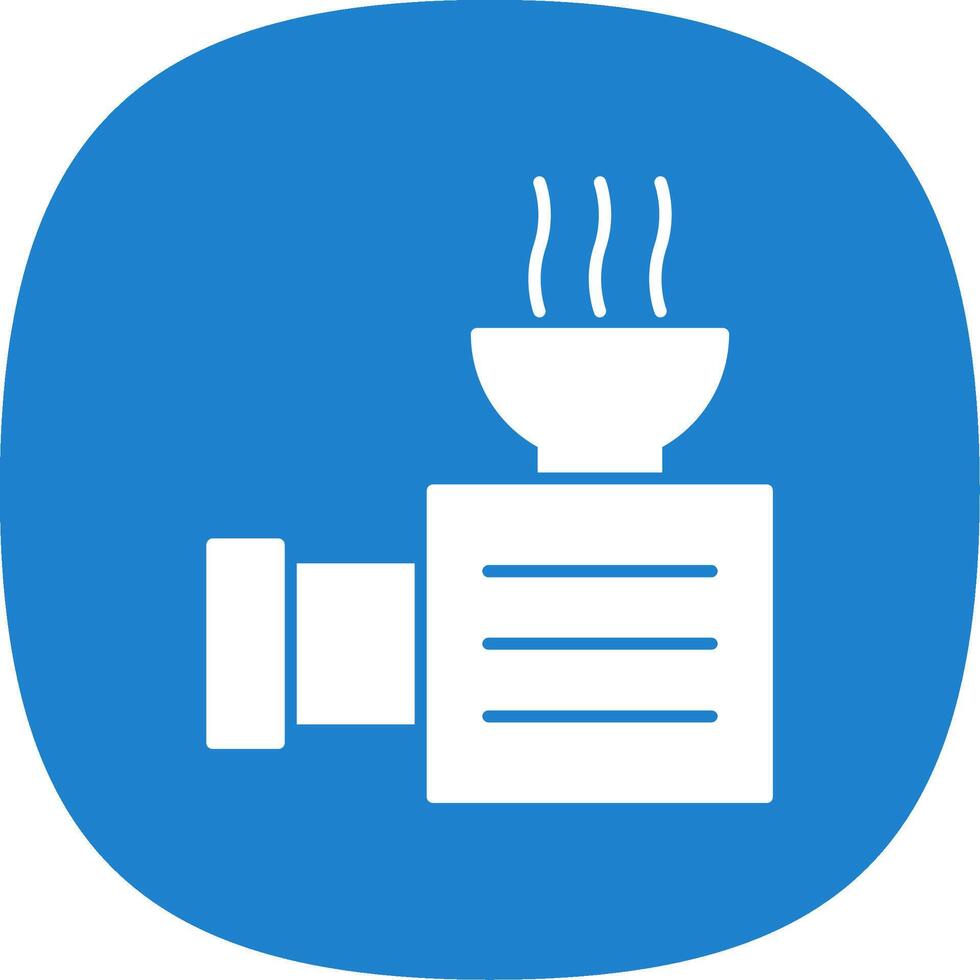 Meat Grinder Glyph Curve Icon vector