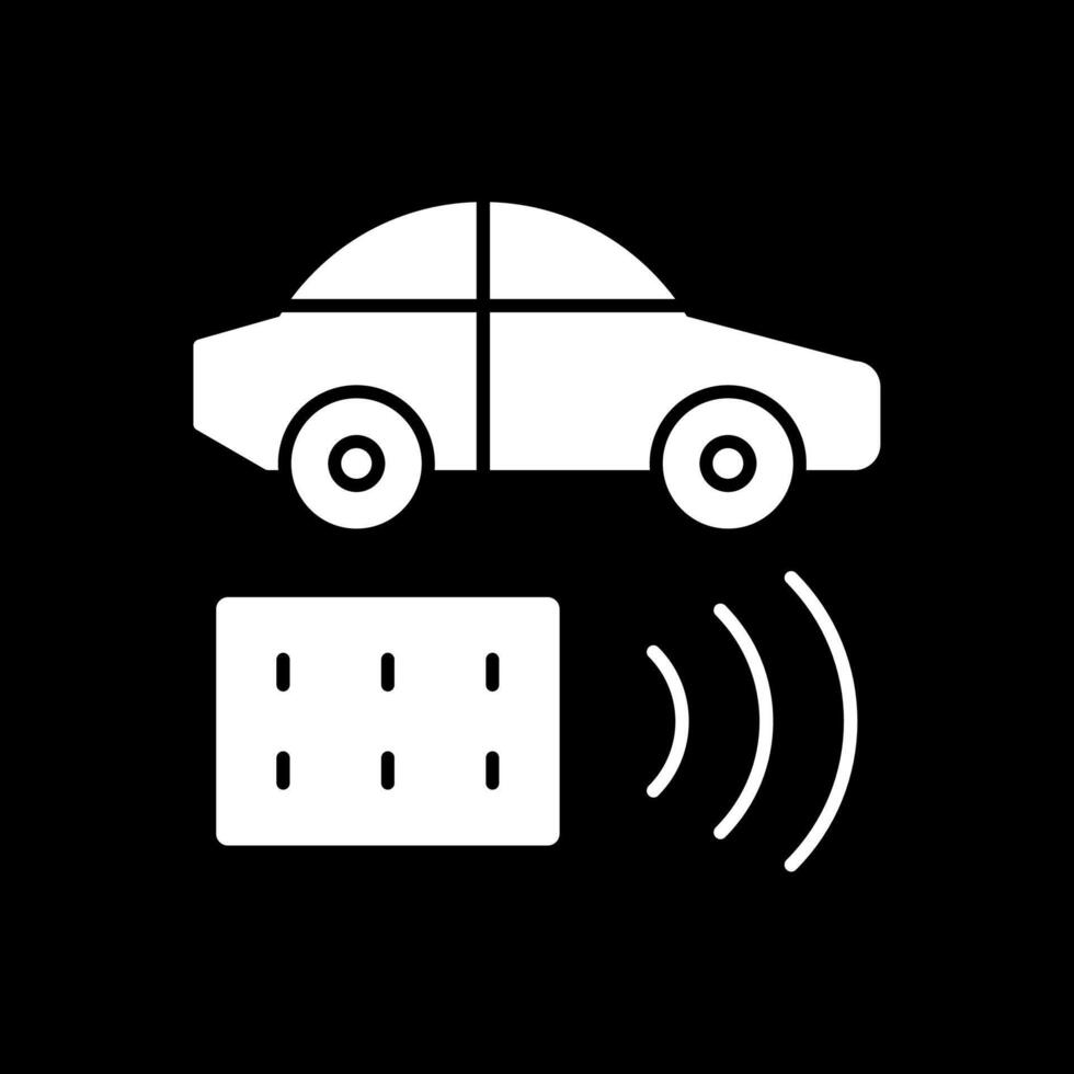 Remote Vehicle Glyph Inverted Icon vector