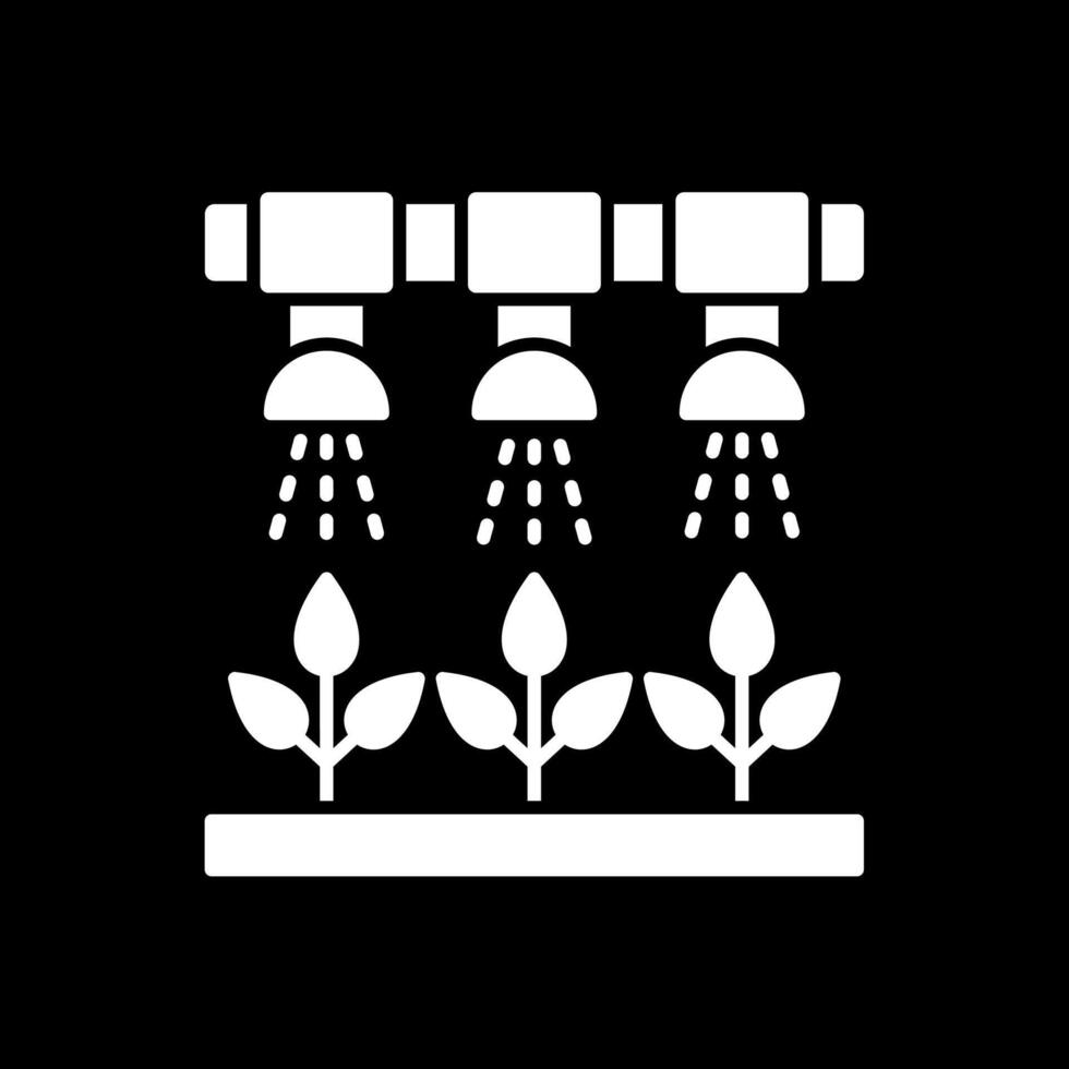 Irrigation System Glyph Inverted Icon vector