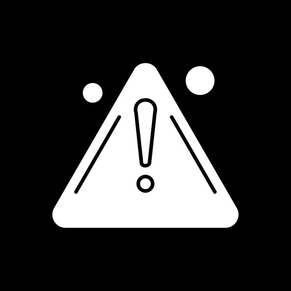 Warning Glyph Inverted Icon vector