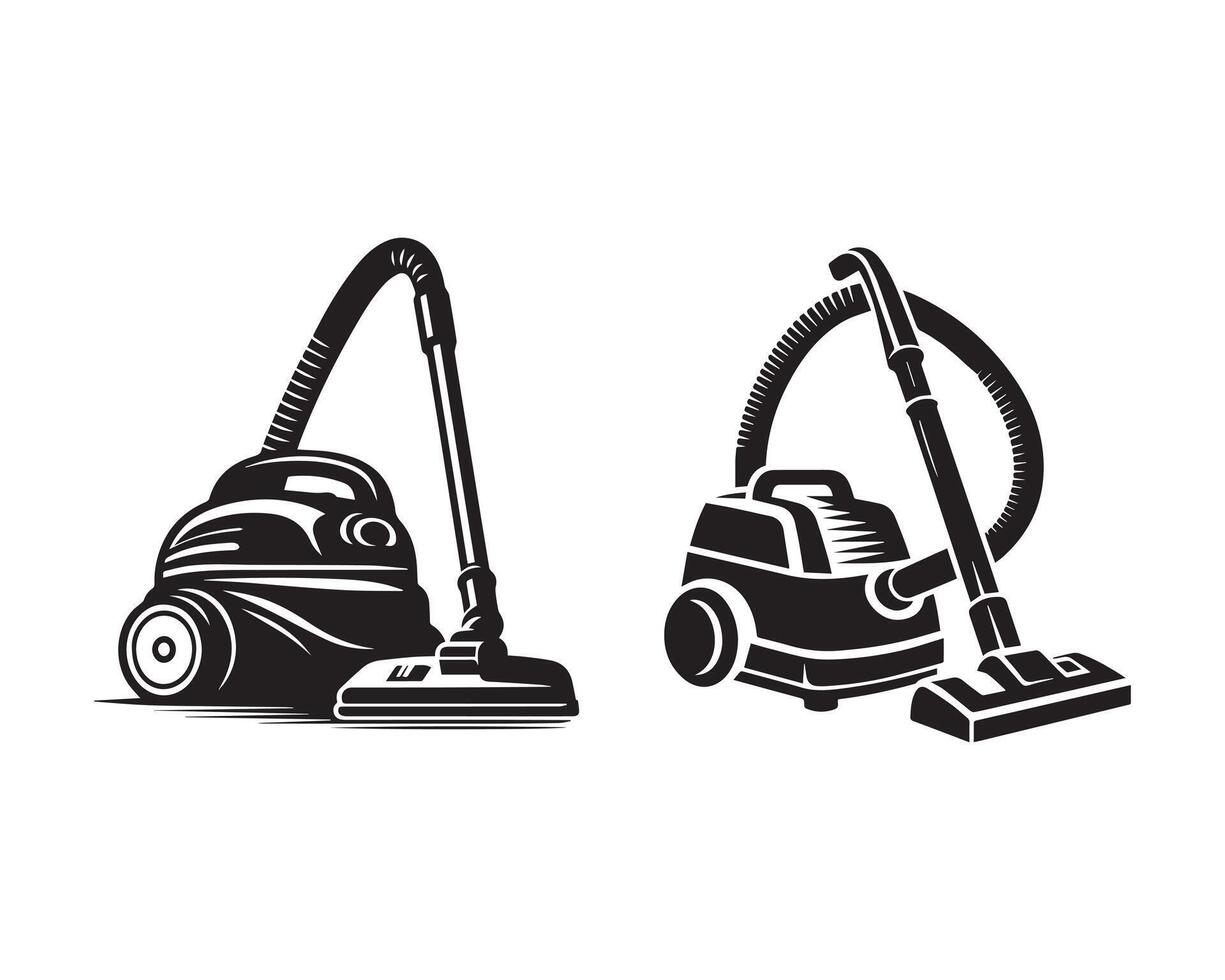 Vacuum Cleaner silhouette icon graphic logo design vector