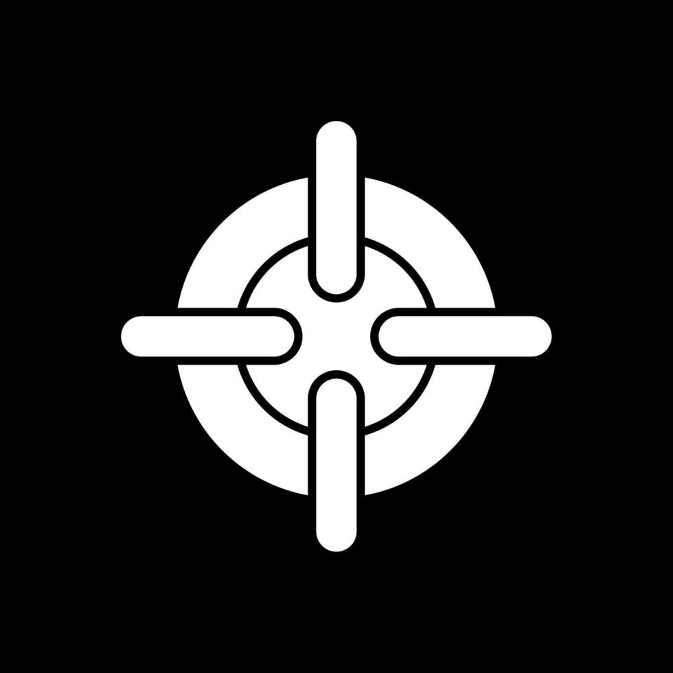 Target Glyph Inverted Icon vector