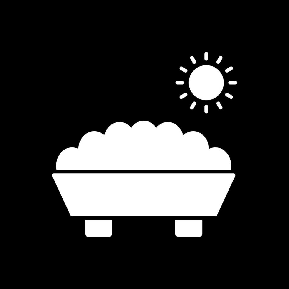 canal glifo invertido icono vector